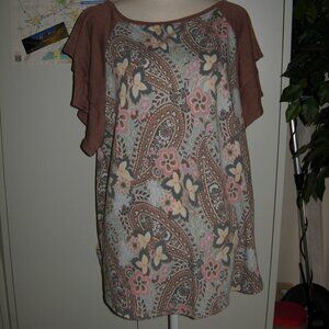 Emerald Top Flutter Sleeves 3X
